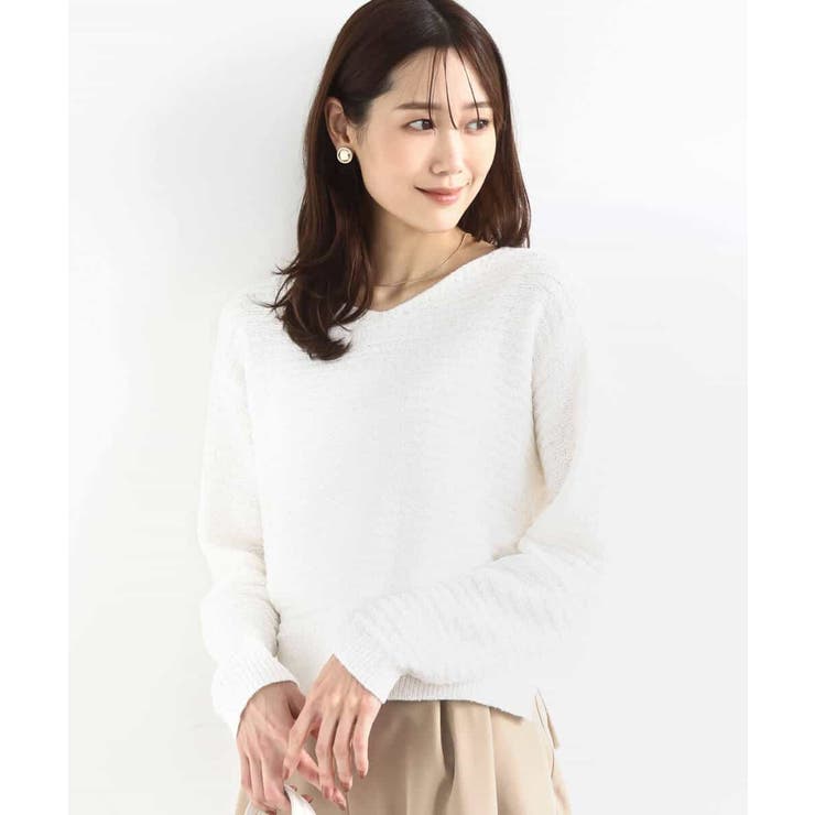 ツィーディーVネックニット/洗える | MK MICHEL KLEIN | 詳細画像2 