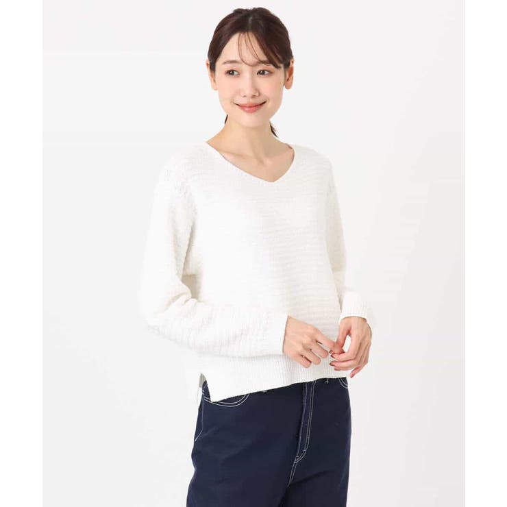 ツィーディーVネックニット/洗える | MK MICHEL KLEIN | 詳細画像20 