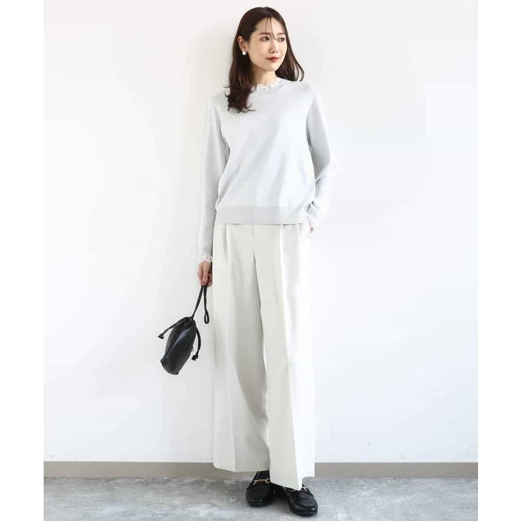 レースデザインコンパクトニット/洗える | MK MICHEL KLEIN | 詳細画像14 