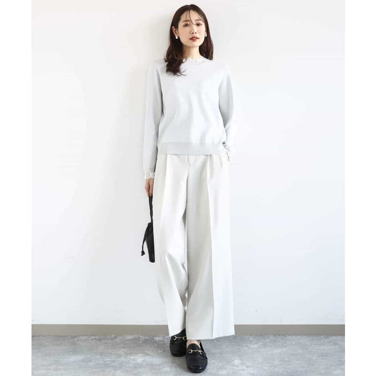 レースデザインコンパクトニット/洗える | MK MICHEL KLEIN | 詳細画像15 