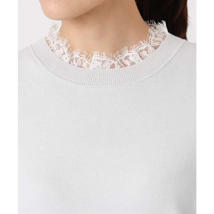 レースデザインコンパクトニット/洗える | MK MICHEL KLEIN | 詳細画像28 