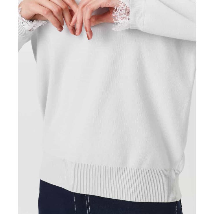 レースデザインコンパクトニット/洗える | MK MICHEL KLEIN | 詳細画像30 