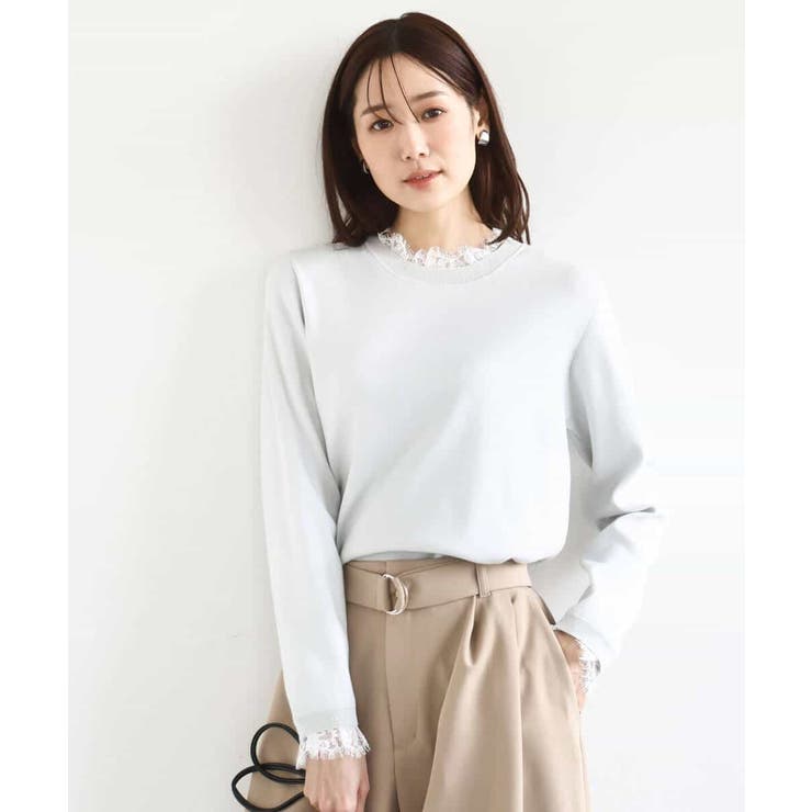 レースデザインコンパクトニット/洗える | MK MICHEL KLEIN | 詳細画像6 