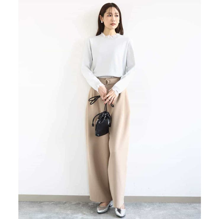 レースデザインコンパクトニット/洗える | MK MICHEL KLEIN | 詳細画像7 