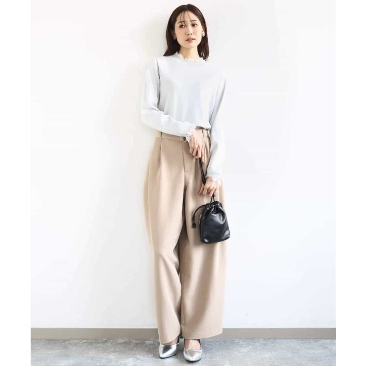 レースデザインコンパクトニット/洗える | MK MICHEL KLEIN | 詳細画像8 