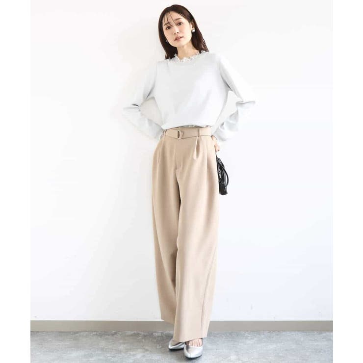 レースデザインコンパクトニット/洗える | MK MICHEL KLEIN | 詳細画像9 