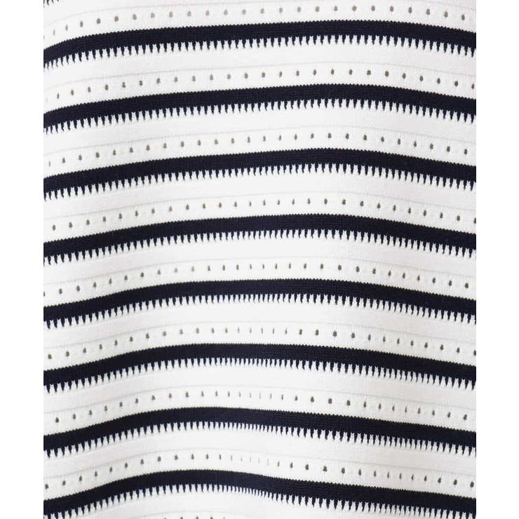 柄編みボーダーニット | MK MICHEL KLEIN | 詳細画像22 