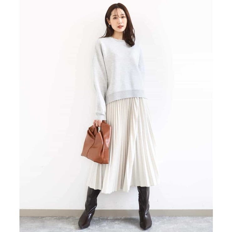 スウェットライククルーネックニット/洗える | MK MICHEL KLEIN | 詳細画像12 