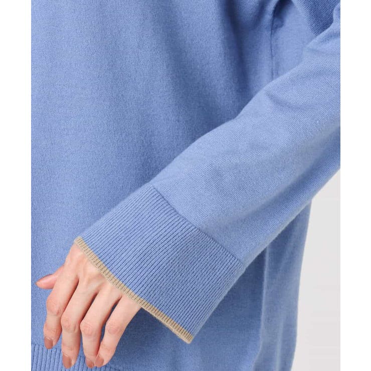 配色ラインVネックニット/洗える | MK MICHEL KLEIN | 詳細画像18 