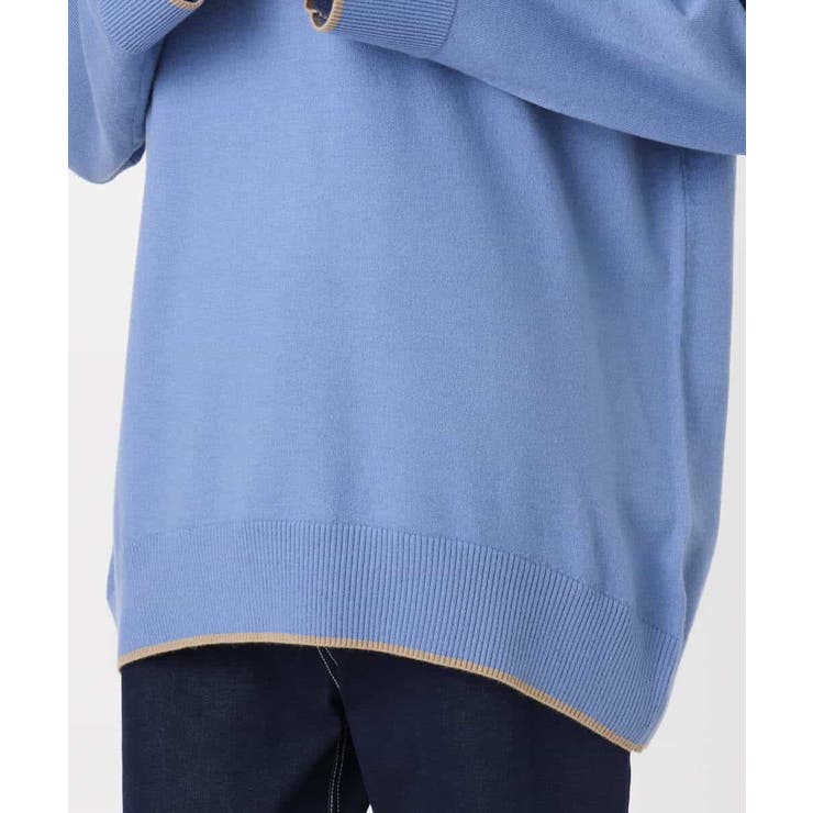 配色ラインVネックニット/洗える | MK MICHEL KLEIN | 詳細画像19 