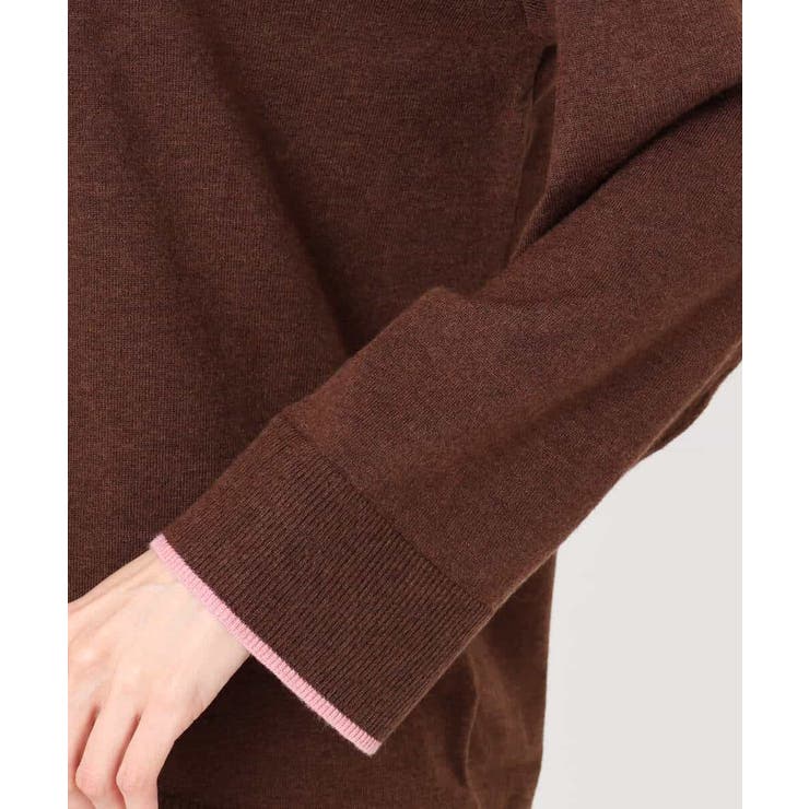 配色ラインVネックニット/洗える | MK MICHEL KLEIN | 詳細画像24 