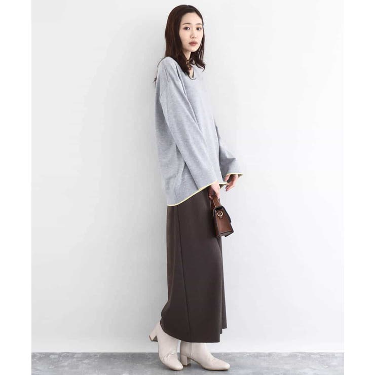 配色ラインVネックニット/洗える | MK MICHEL KLEIN | 詳細画像9 