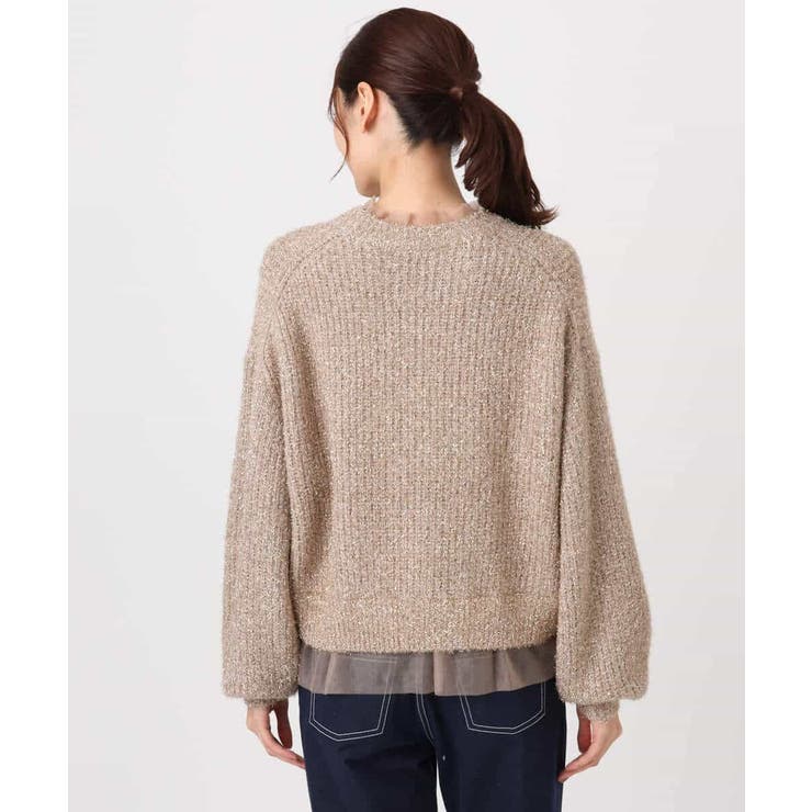 ミニフリルデザインキラキラニット/洗える | MK MICHEL KLEIN | 詳細画像12 