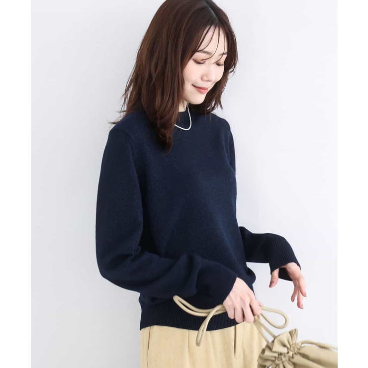 ネイビー | キラキラ ラメニットプルオーバー/洗える | MK MICHEL KLEIN