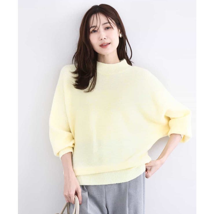 シャドーボーダー調ドルマンニット/洗える | MK MICHEL KLEIN | 詳細画像1 