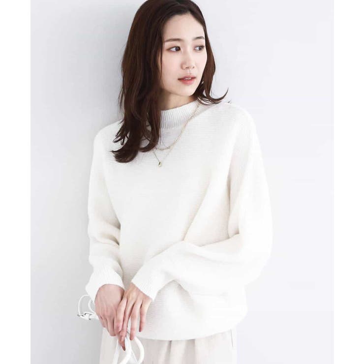 シャドーボーダー調ドルマンニット/洗える | MK MICHEL KLEIN | 詳細画像2 