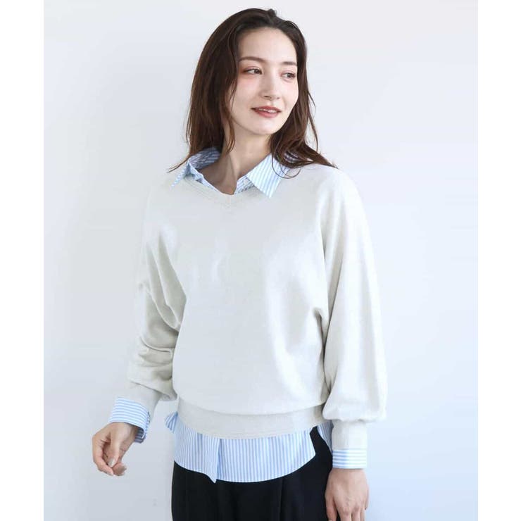 前後2wayラメドルマンニット/洗える | MK MICHEL KLEIN | 詳細画像13 