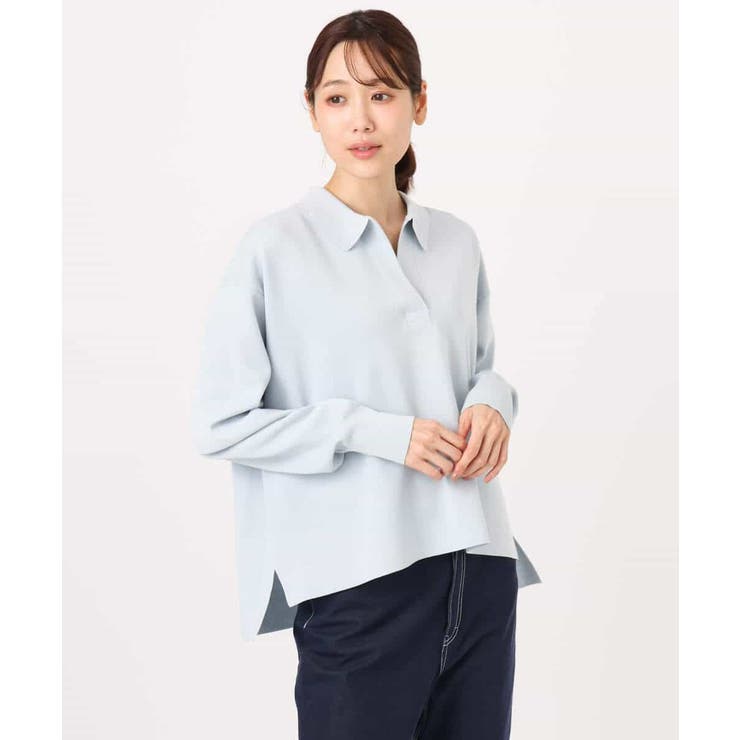 衿付きラガーニット/洗える | MK MICHEL KLEIN | 詳細画像10 