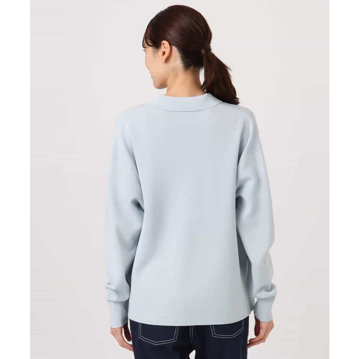 衿付きラガーニット/洗える | MK MICHEL KLEIN | 詳細画像12 