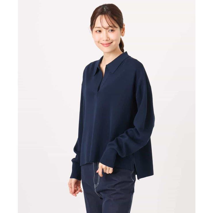 衿付きラガーニット/洗える | MK MICHEL KLEIN | 詳細画像17 