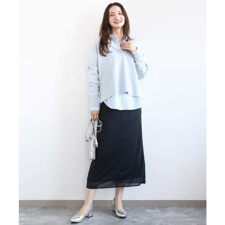 衿付きラガーニット/洗える | MK MICHEL KLEIN | 詳細画像9 