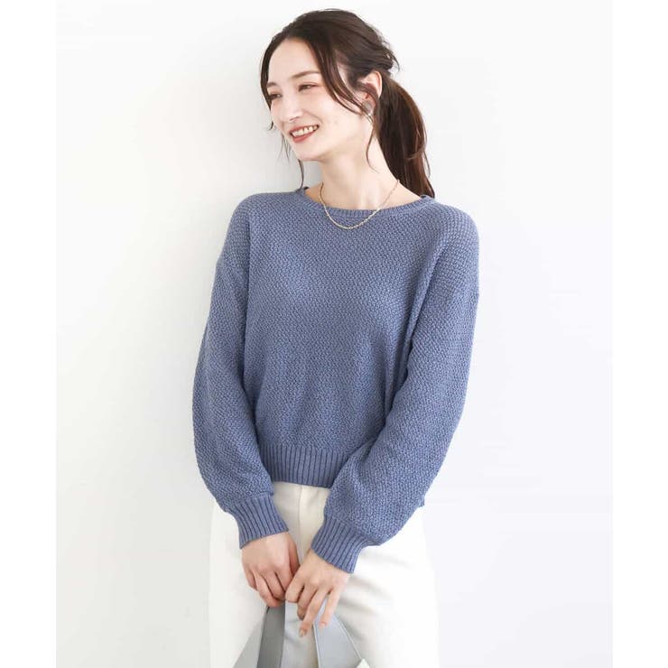 鹿の子編みニット/洗える | MK MICHEL KLEIN | 詳細画像1 