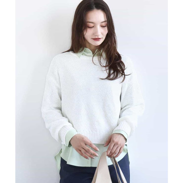 鹿の子編みニット/洗える | MK MICHEL KLEIN | 詳細画像2 