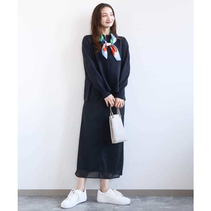 フロントファスナーデザインニット/洗える | MK MICHEL KLEIN | 詳細画像4 