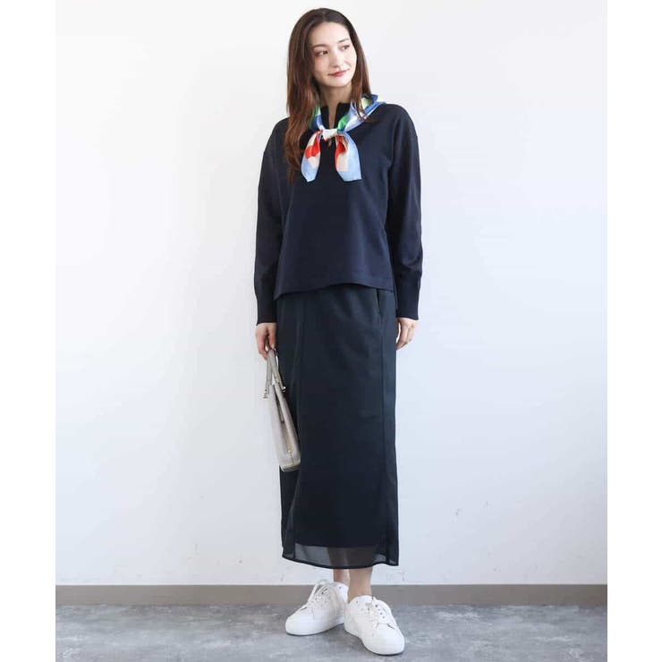 フロントファスナーデザインニット/洗える | MK MICHEL KLEIN | 詳細画像5 