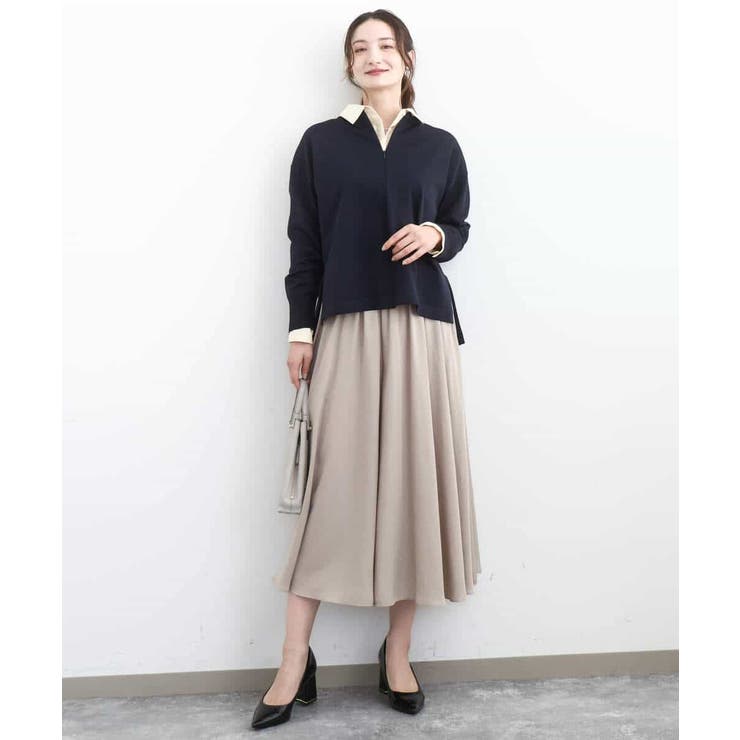 フロントファスナーデザインニット/洗える | MK MICHEL KLEIN | 詳細画像6 