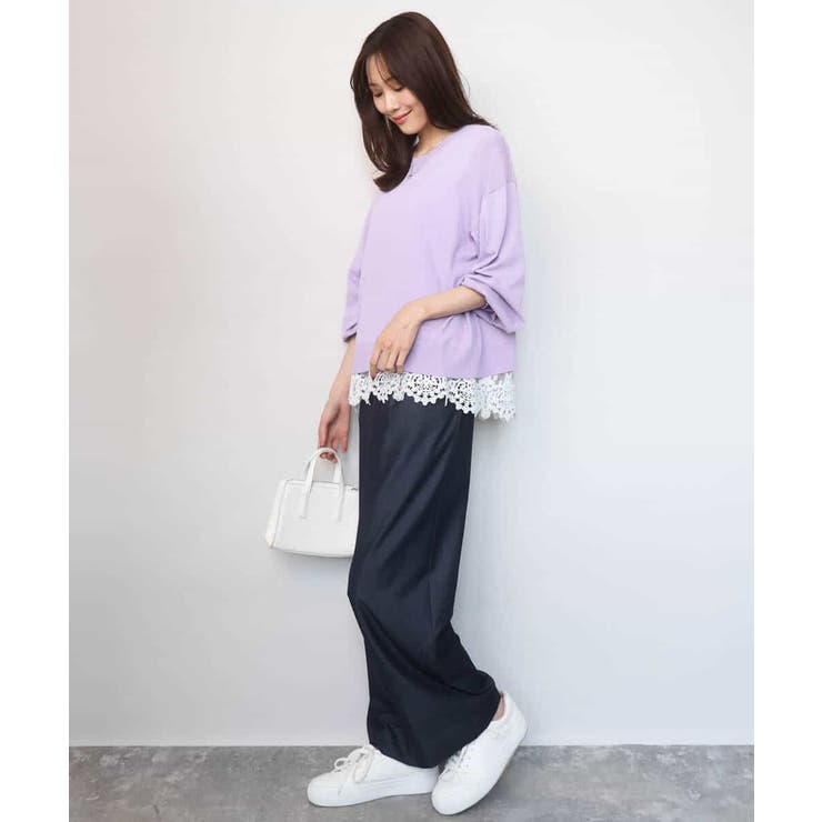 ハイゲージニット×裾レースタンクトップセット/洗える | MK MICHEL KLEIN | 詳細画像12 