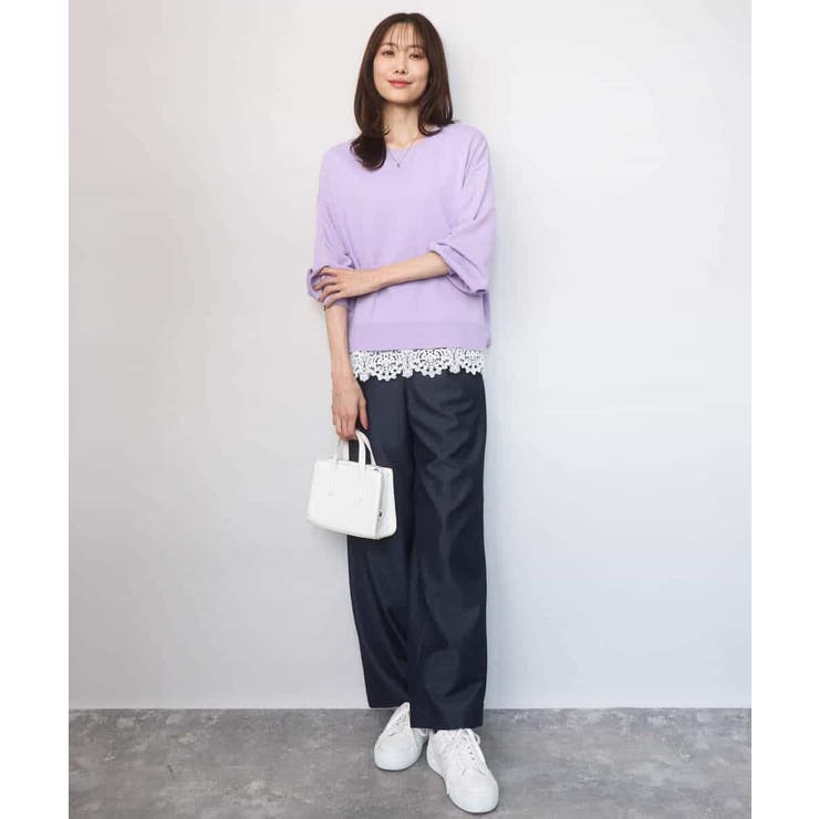 ハイゲージニット×裾レースタンクトップセット/洗える | MK MICHEL KLEIN | 詳細画像13 