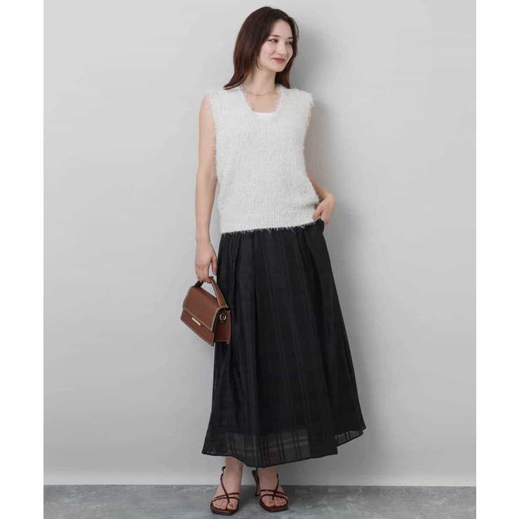 ラメシャギーニットジレ/前後2way/洗える | MK MICHEL KLEIN | 詳細画像14 