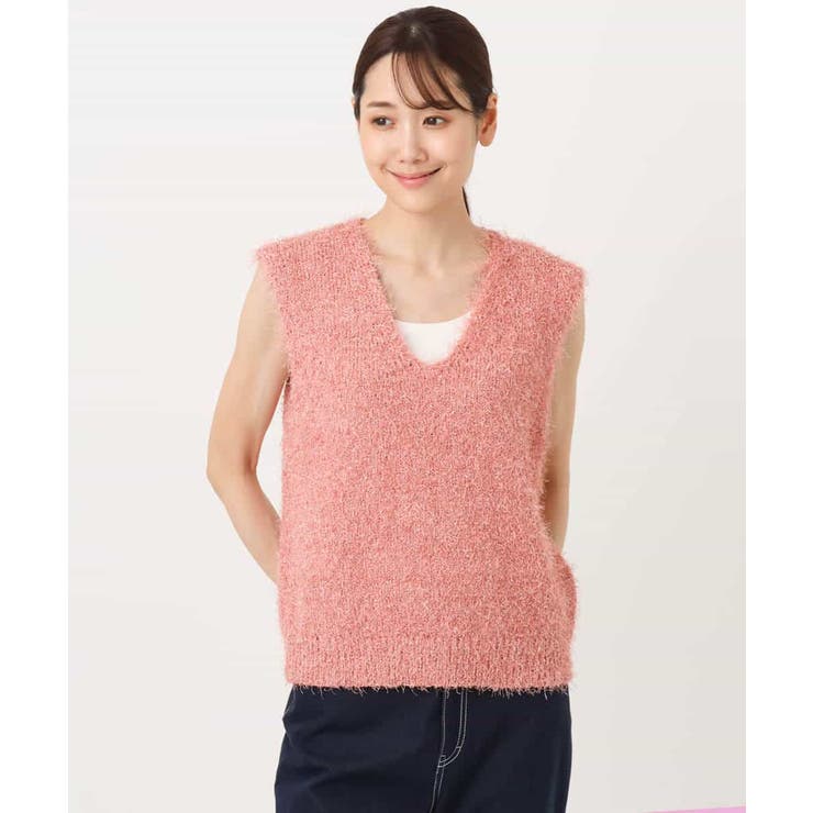 ラメシャギーニットジレ/前後2way/洗える | MK MICHEL KLEIN | 詳細画像23 