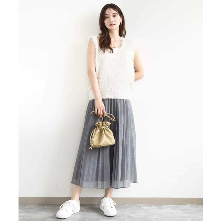 ラメシャギーニットジレ/前後2way/洗える | MK MICHEL KLEIN | 詳細画像3 