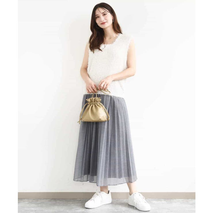 ラメシャギーニットジレ/前後2way/洗える | MK MICHEL KLEIN | 詳細画像5 