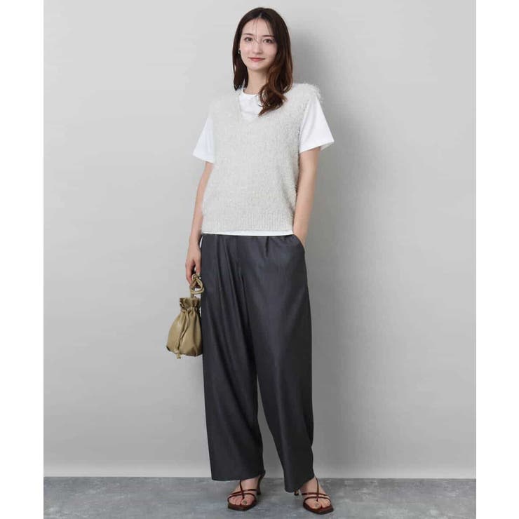 ラメシャギーニットジレ/前後2way/洗える | MK MICHEL KLEIN | 詳細画像6 