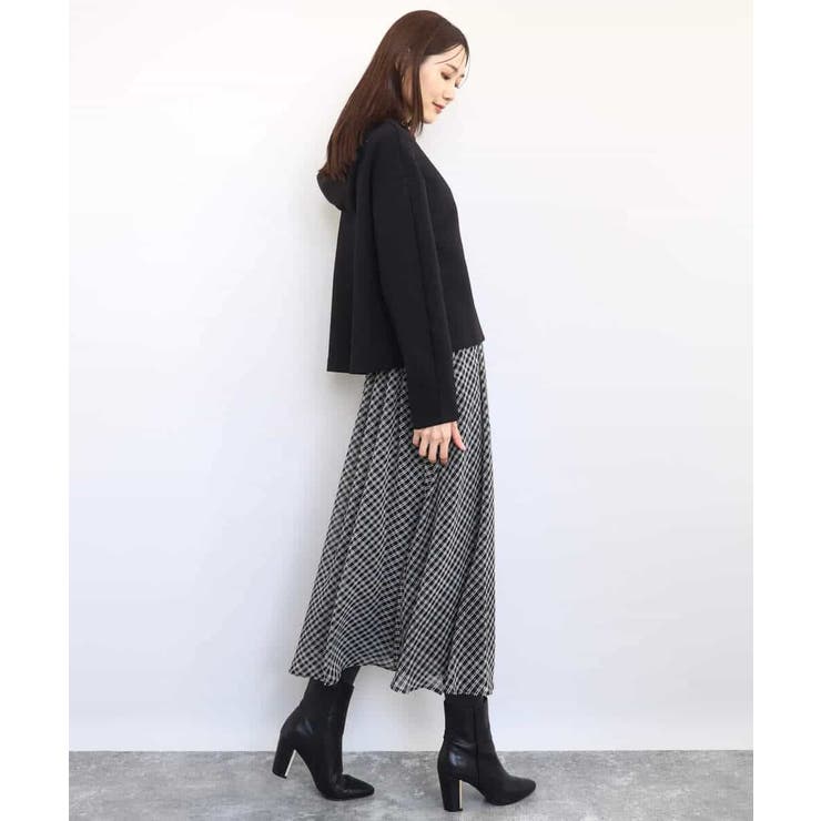 チェック柄シフォンスカート/洗える | MK MICHEL KLEIN | 詳細画像12 