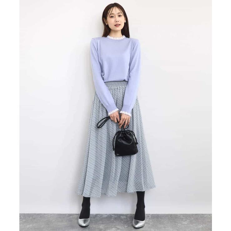 チェック柄シフォンスカート/洗える | MK MICHEL KLEIN | 詳細画像21 