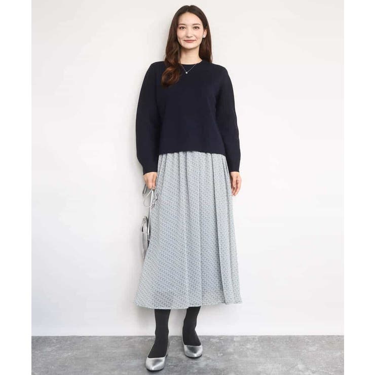 チェック柄シフォンスカート/洗える | MK MICHEL KLEIN | 詳細画像26 