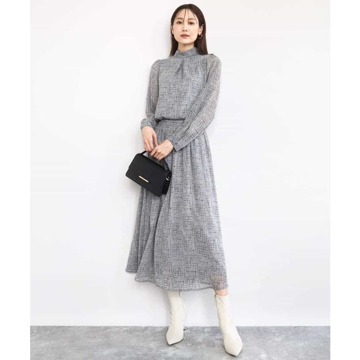 ツイード調チェックプリント シフォンスカート/洗える | MK MICHEL KLEIN | 詳細画像12 