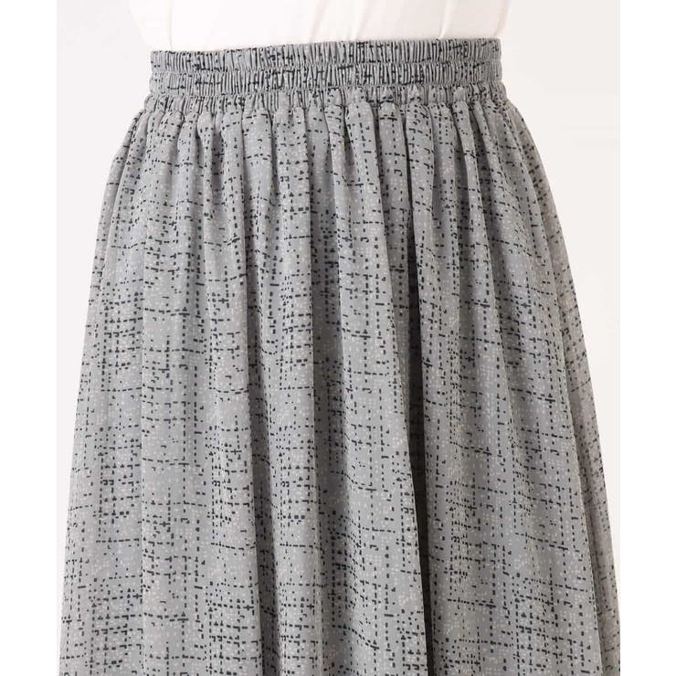 ツイード調チェックプリント シフォンスカート/洗える | MK MICHEL KLEIN | 詳細画像16 