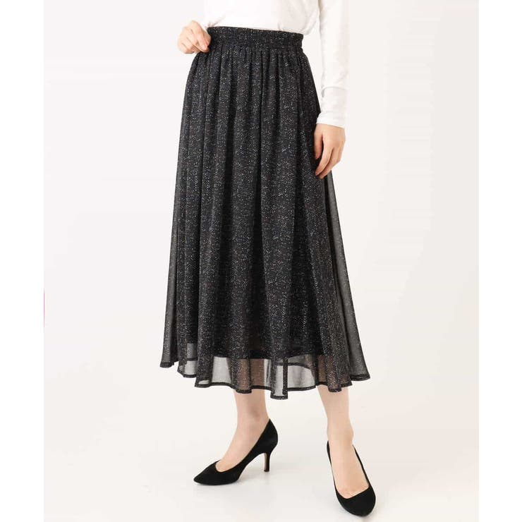 ツイード調チェックプリント シフォンスカート/洗える | MK MICHEL KLEIN | 詳細画像19 