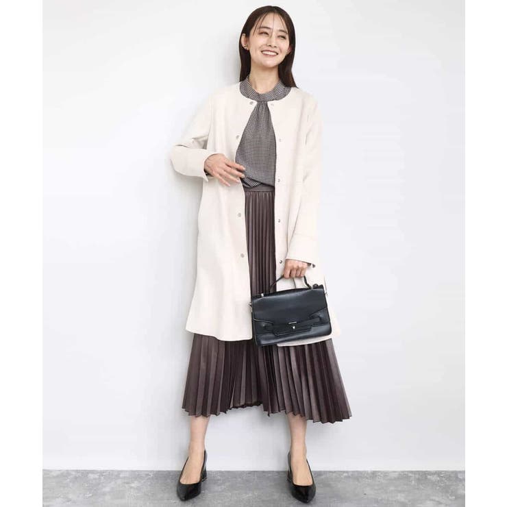 レザー調ランダムプリーツスカート/洗える | MK MICHEL KLEIN | 詳細画像15 