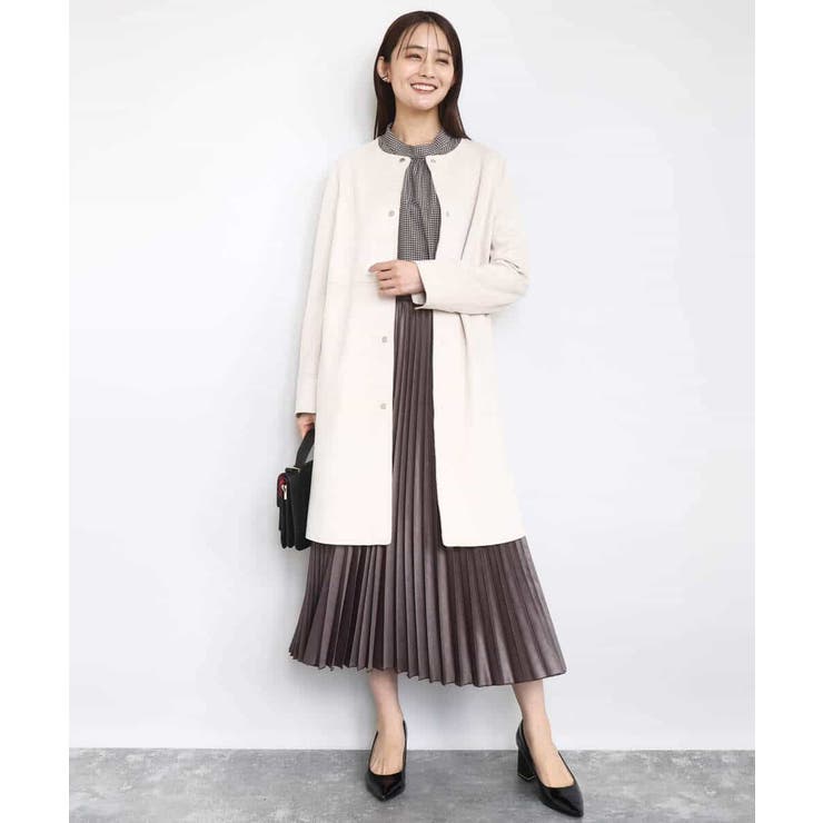 レザー調ランダムプリーツスカート/洗える | MK MICHEL KLEIN | 詳細画像16 