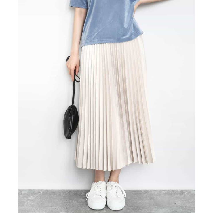 レザー調ランダムプリーツスカート/洗える | MK MICHEL KLEIN | 詳細画像17 