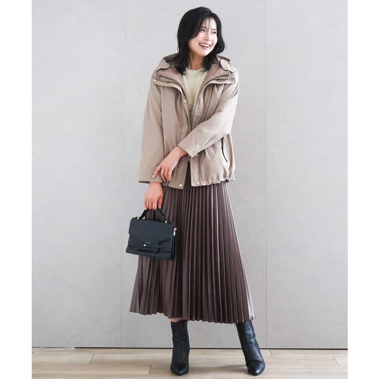 レザー調ランダムプリーツスカート/洗える | MK MICHEL KLEIN | 詳細画像29 