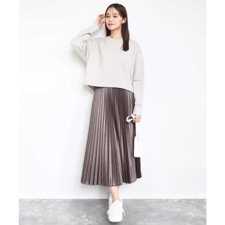 レザー調ランダムプリーツスカート/洗える | MK MICHEL KLEIN | 詳細画像9 