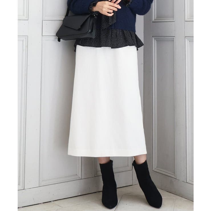 アイボリー | ループネップツイードIラインスカート/洗える | MK MICHEL KLEIN