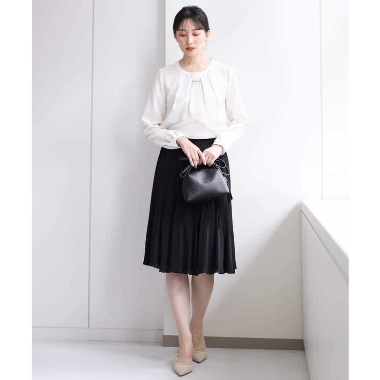リバーシブルシフォンプリーツスカート/洗える[品番：ITKW0019935]｜MK